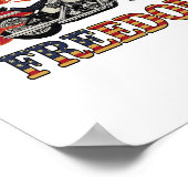 Frei-Motorrad-Flammen Poster (Ecke)