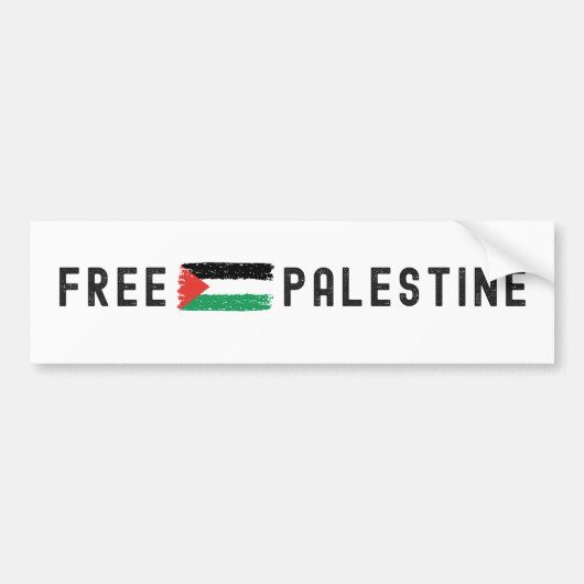 FREI PALESTINE weiß Autoaufkleber (Vorne)