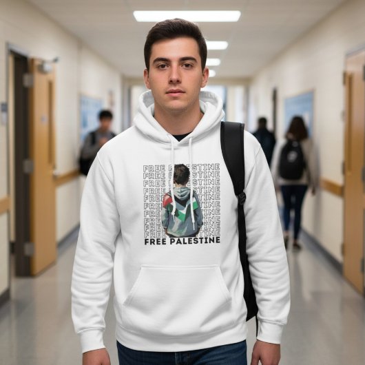 FREI PALESTINE weiß Hoodie