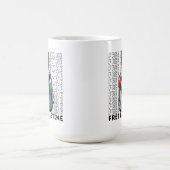 FREI PALESTINE weiß Kaffeetasse (Mittel)