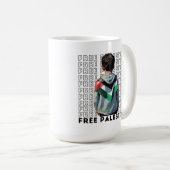 FREI PALESTINE weiß Kaffeetasse (VorderseiteRechts)