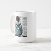 FREI PALESTINE weiß Kaffeetasse (Vorderseite Links)