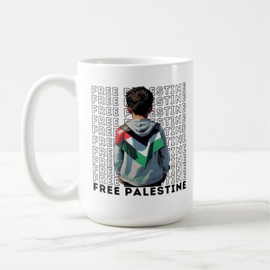 FREI PALESTINE weiß Kaffeetasse (Links)