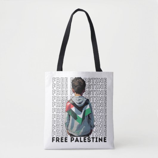 FREI PALESTINE weiß Tasche (Vorderseite)