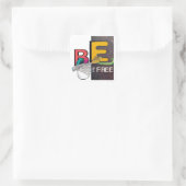 frei quadratischer aufkleber (Tasche)