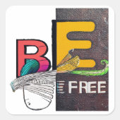 frei quadratischer aufkleber (Vorderseite)