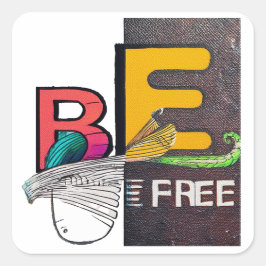 frei quadratischer aufkleber