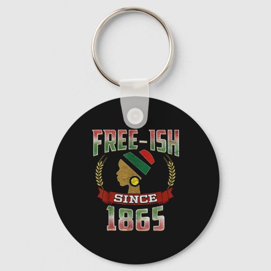 Frei seit 1865 juneteenth schwarzer Stolz Schlüsselanhänger (Vorderseite)