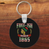 Frei seit 1865 juneteenth schwarzer Stolz Schlüsselanhänger (Vorderseite)