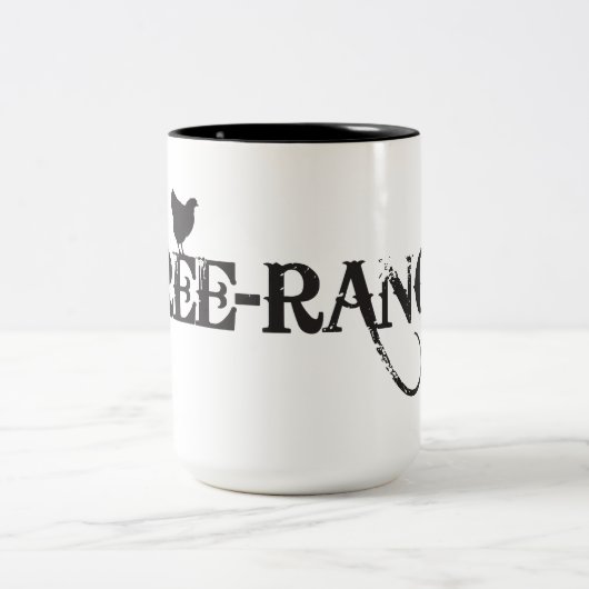 Frei-Strecke Huhn-Tasse Zweifarbige Tasse (Mittel)