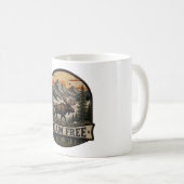 Frei Streifender Elch Besticktes Patch Design Kaffeetasse (VorderseiteRechts)