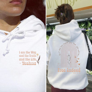 Frei Tatsächlich boho Regenbogen christlich Hoodie