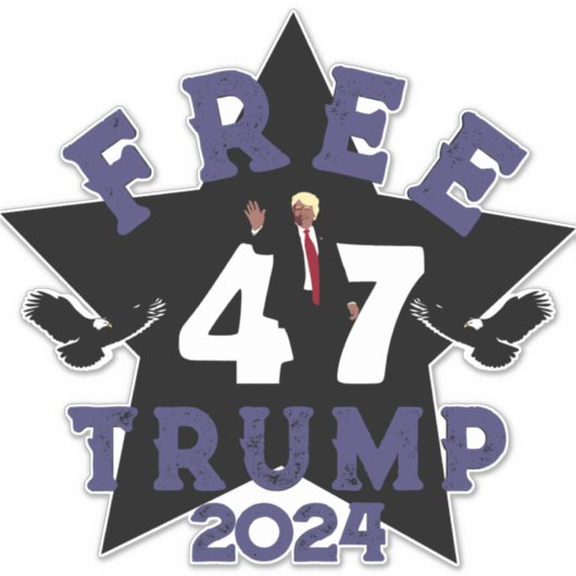 FREI Trump Aufkleber (Vorderseite)