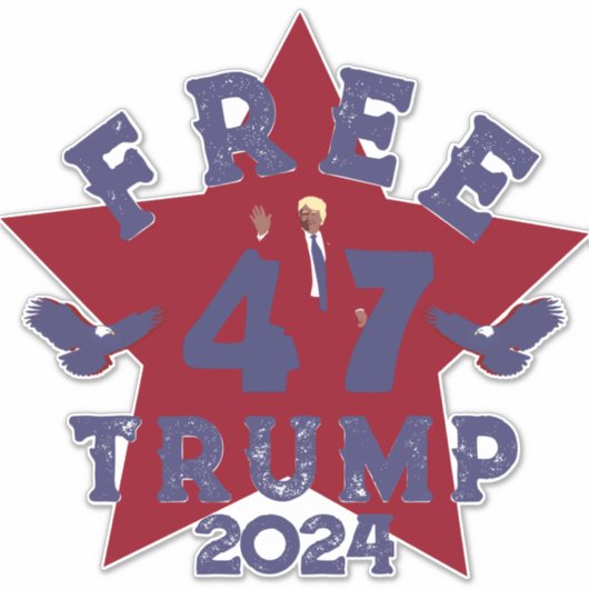 FREI Trump Aufkleber (Vorderseite)