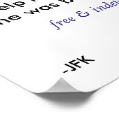 Frei & unabhängig - blau poster (Ecke)