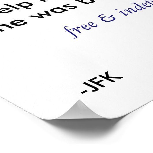 Frei & unabhängig - blau poster (Ecke)