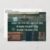 Frei und frei postkarte (Vorne/Hinten)