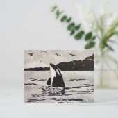 Frei und glücklich postkarte (Stehend Vorderseite)