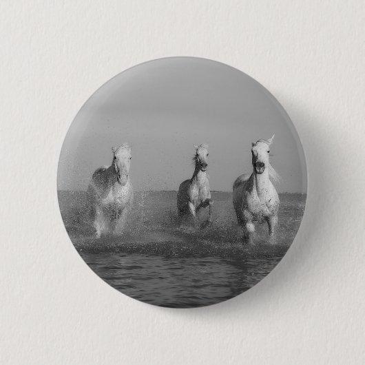 Frei, weiß, schwarz und weiß, Meer, Button (Vorderseite)