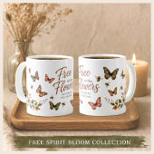 Frei wie die Blumen Grafik Boho Kaffeetasse