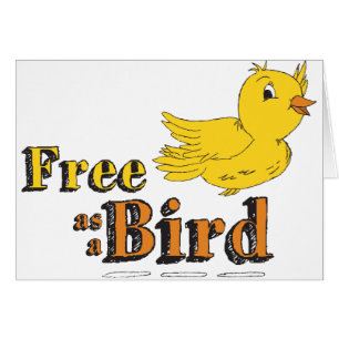 Frei wie ein Vogel frei als ein Vogel-Gelb-Vogel