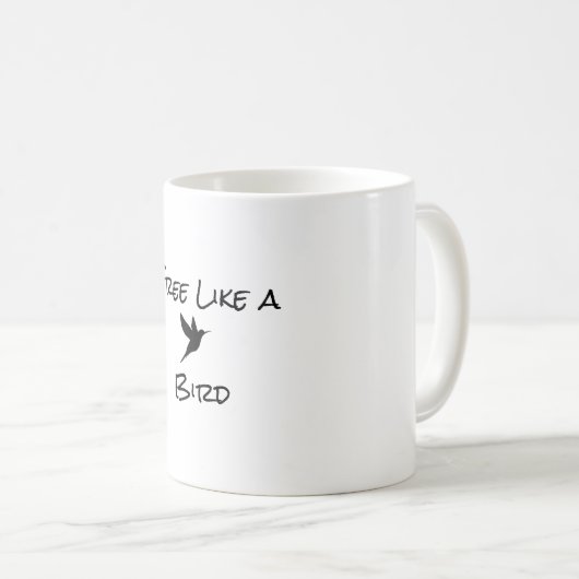 Frei wie eine Vogel-Tasse Kaffeetasse (VorderseiteRechts)