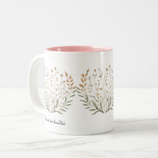 Frei, wild und schön: Tasse von Floral Boho (Vorderseite Links)