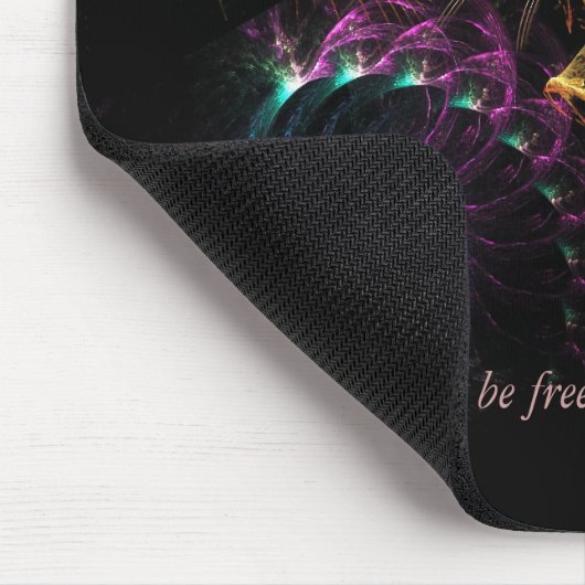Frei zu sein. Zitat Mousepad (Ecke)