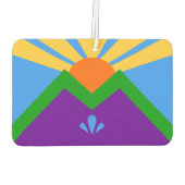 Freibäder mit Fahne von Manitou Springs Autolufterfrischer (Rückseite)