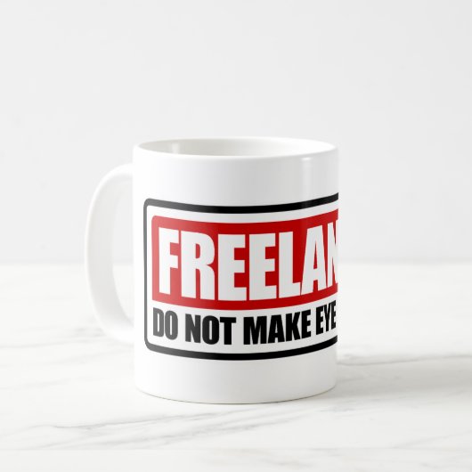 Freiberufler-Tasse Kaffeetasse (Vorderseite Links)