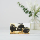 Freiberuflich tätige DJ-Disc-Jockeykopfhörer funky Visitenkarte (Stehend Vorderseite)