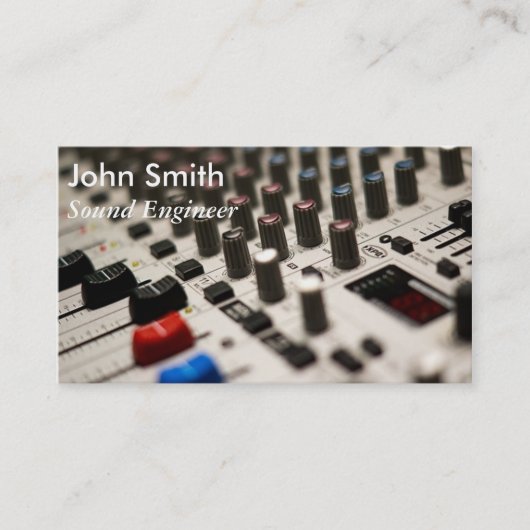 Freiberuflich tätiger Musikproduzent des Visitenkarte (Vorderseite)