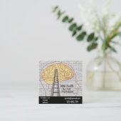 Freiberuflich tätiger Psychologe-Therapeut oder Quadratische Visitenkarte (Stehend Vorderseite)