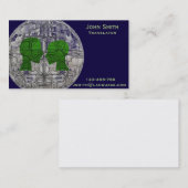 Freiberuflich tätiger Übersetzersprachinterpret Visitenkarte (Vorne/Hinten)