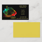 Freiberuflich tätiger Übersetzersprachinterpret Visitenkarte (Vorne/Hinten)