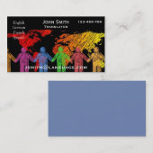 Freiberuflich tätiger Übersetzersprachinterpret Visitenkarte (Vorne/Hinten)