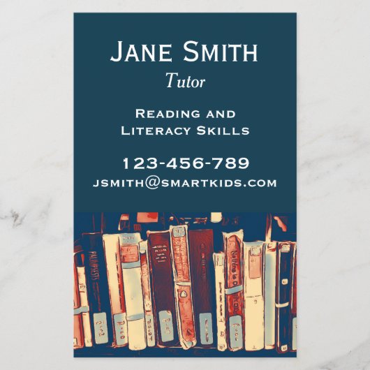 Freiberufliche Dozentin oder Lehrerin für das Lese Flyer (Vorne)