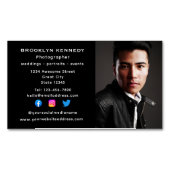 Freiberufliche Fotografen - Foto-Headshot Magnetische Visitenkarte (Vorderseite)