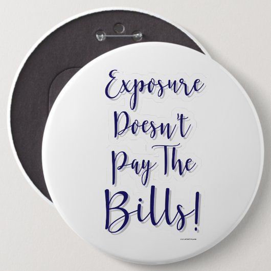 Freiberufliche Support-Exposition zahlt sich nicht Button (Vorne & Hinten)