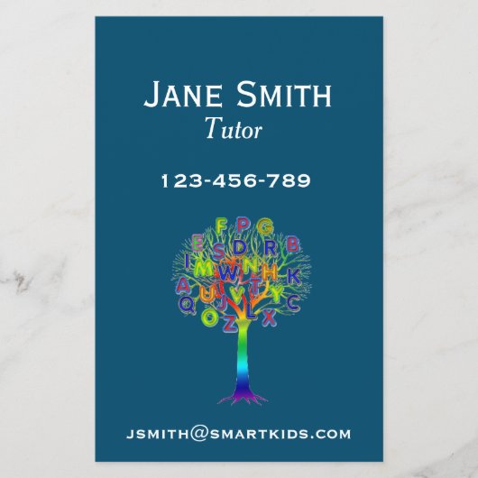 Freiberuflicher Tutor oder Lehrer für jedes Fach Flyer (Vorne)