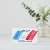 Freiberuflicher Übersetzer Dolmetscher für die fra Visitenkarte (Stehend Vorderseite)