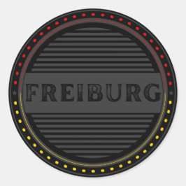 Freiburg City Pride Emblem – Deutsche Identität Runder Aufkleber