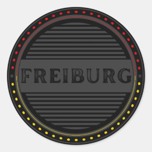 Freiburg City Pride Emblem – Deutsche Identität Runder Aufkleber