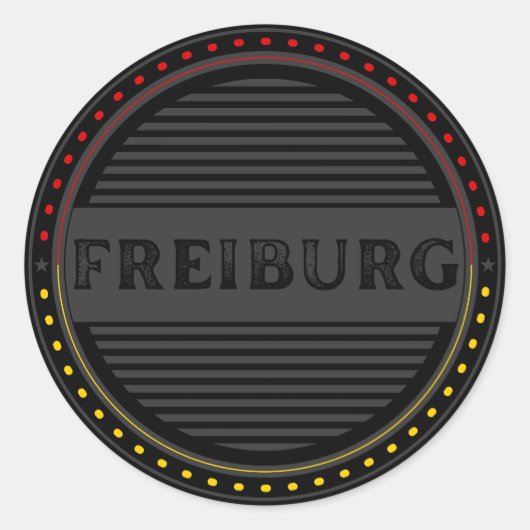 Freiburg City Pride Emblem – German Identity Runder Aufkleber (Vorderseite)