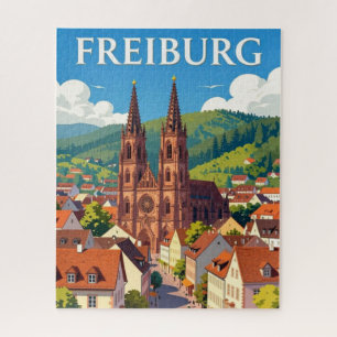 Freiburg Deutschland Altstadt Schwarzwald Reisen Puzzle