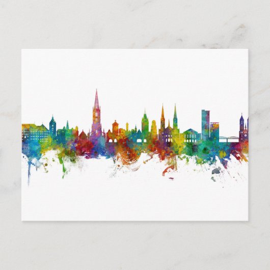 Freiburg Deutschland Skyline Postkarte (Vorderseite)