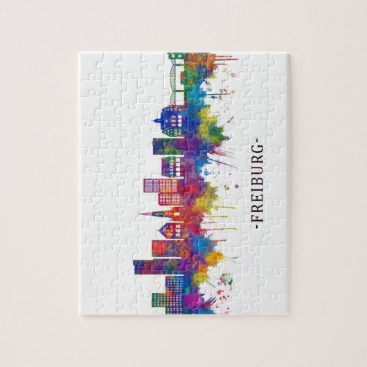 Freiburg Deutschland Skyline Puzzle (Vertikal)