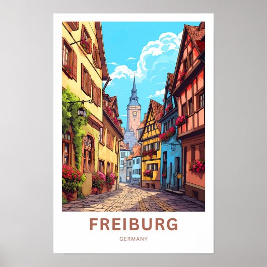 Freiburg Deutschland Travel Print Poster (Vorne)