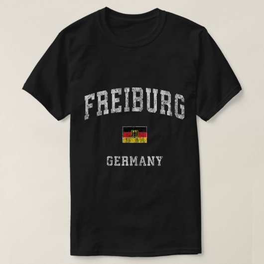 Freiburg Deutschland Vintag Sportdesign T-Shirt (Design vorne)