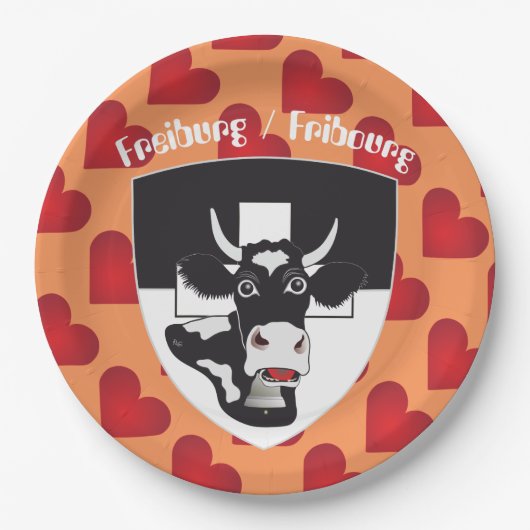 Freiburg – Fribourg Papierteller (Vorderseite)